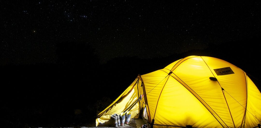 3 Essential Items for Regular Camping - Tent Lit Up at Night