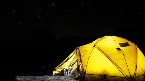 3 Essential Items for Regular Camping - Tent Lit Up at Night