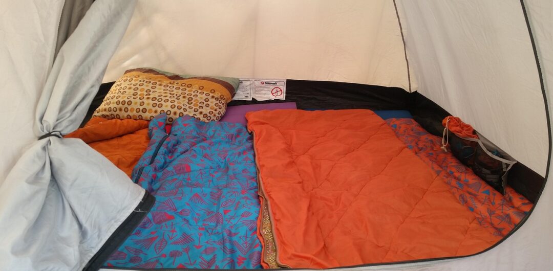 3 Ways to Stay Warm When Camping - Sleeping Bags Inside a Tent