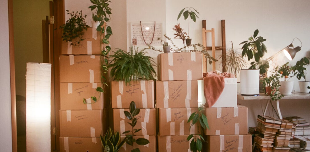 Don't Move Into Your New Home Without Doing These 4 Things First - Stack of Moving Boxes